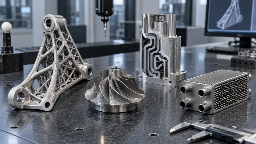 AI-generated SLM sample illustration; not a measured sample from SLM M150 Series. Material, finish and performance require the benchmark below.